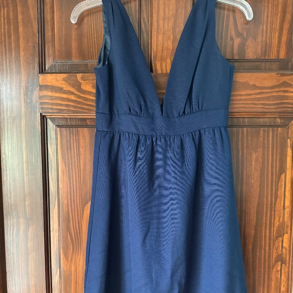 Navy Trina Turk V-Neck Cocktail Dress - Super cute and flirty!